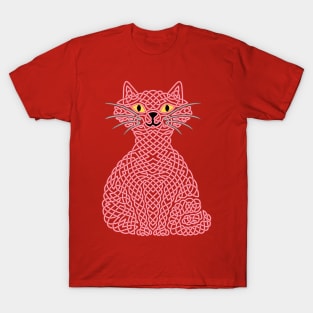 Knotty Cat - Red T-Shirt